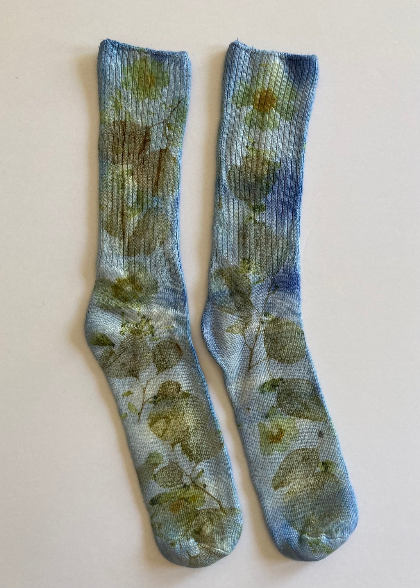 Eco printed bamboo socks