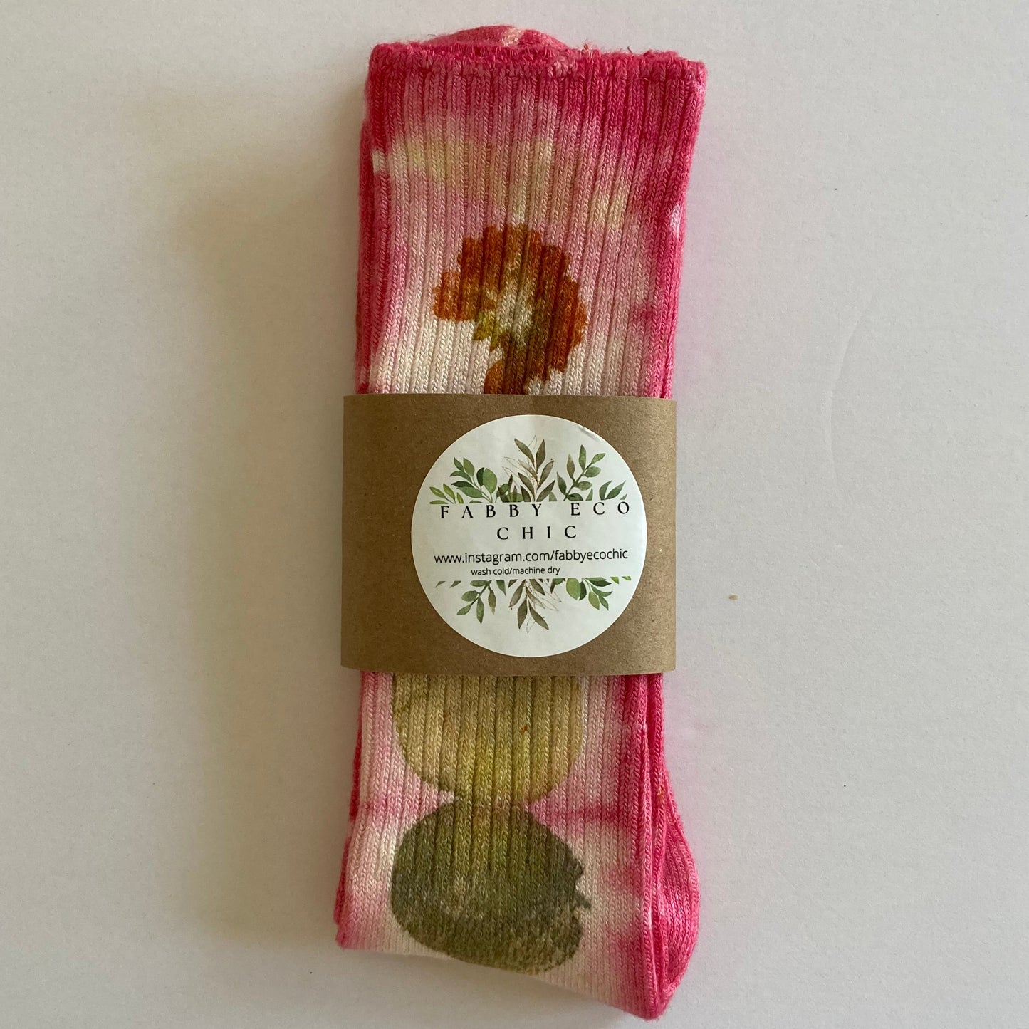 Eco printed bamboo socks