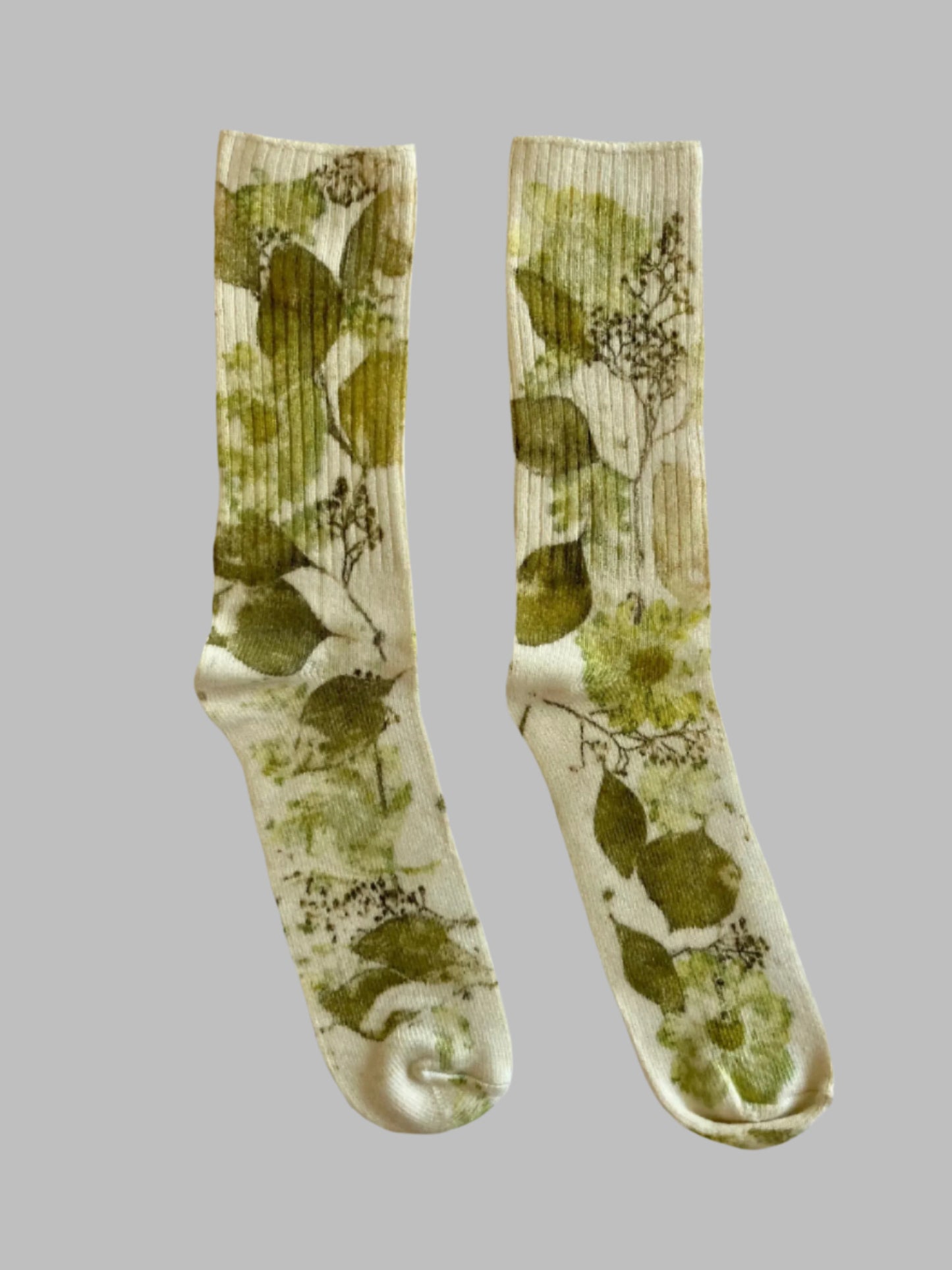 Eco printed bamboo socks