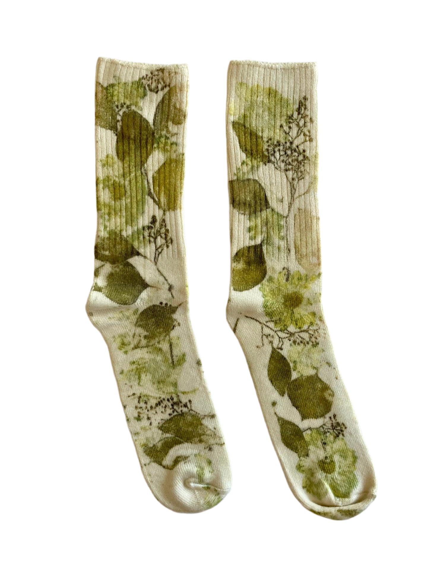 Eco printed bamboo socks