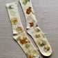 Eco printed bamboo adult socks